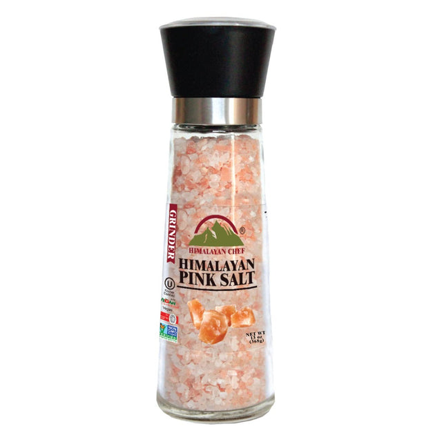 HIMALAYAN CHEF: Grinder Salt Himalayan Pink Re, 13 oz - Sunshine Co Op. - #tag1# - #tag2# - #tag3# - #tag4#
