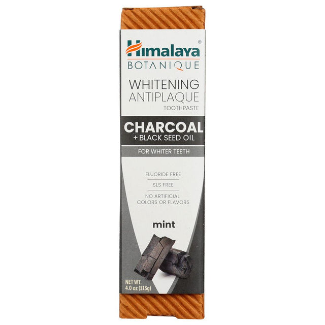 HIMALAYA HERBAL HEALTHCARE: Charcoal & Black Seed Oil Whitening Antiplaque Toothpaste, 4 oz - #tag1# - #tag2#