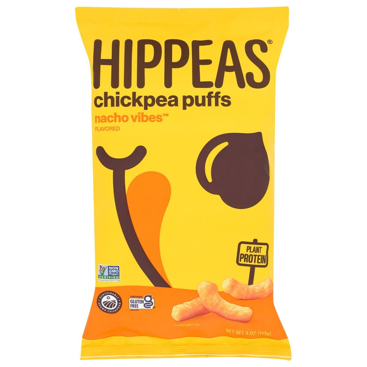 HIPPEAS: Chickpea Puffs Nacho Vibes, 4 oz - #tag1# - #tag2#