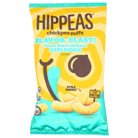 HIPPEAS: Vegan White Cheddar Explosion Chickpea Puffs, 3.75 oz - #tag1# - #tag2#