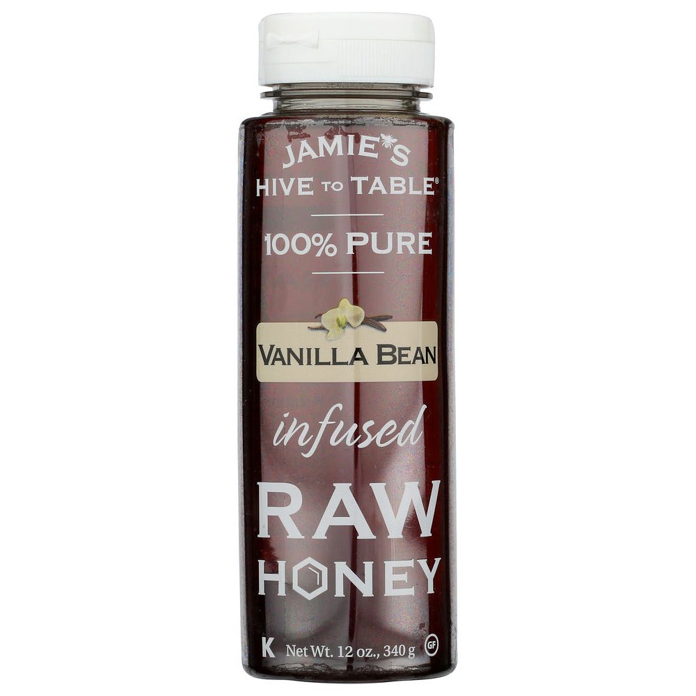 HIVE TO TABLE HONEY FARMS: Hny Jamies Raw Infsd Vnla, 12 OZ - #tag1# - #tag2#
