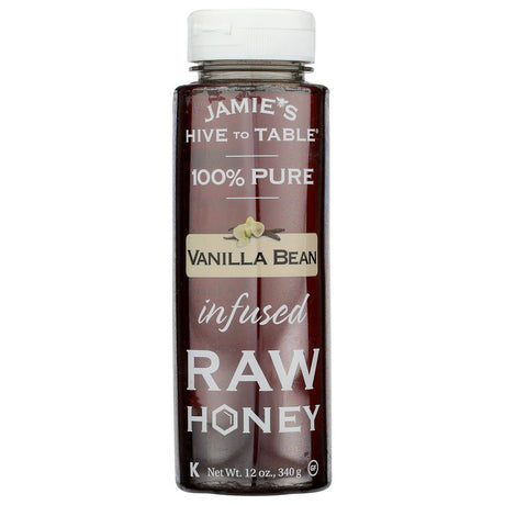 HIVE TO TABLE HONEY FARMS: Hny Jamies Raw Infsd Vnla, 12 OZ - #tag1# - #tag2#