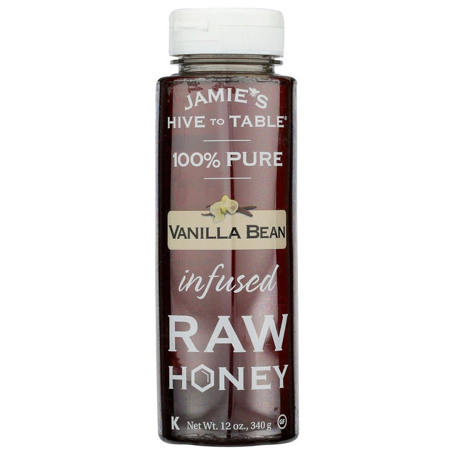 HIVE TO TABLE HONEY FARMS: Hny Jamies Raw Infsd Vnla, 12 OZ - #tag1# - #tag2#
