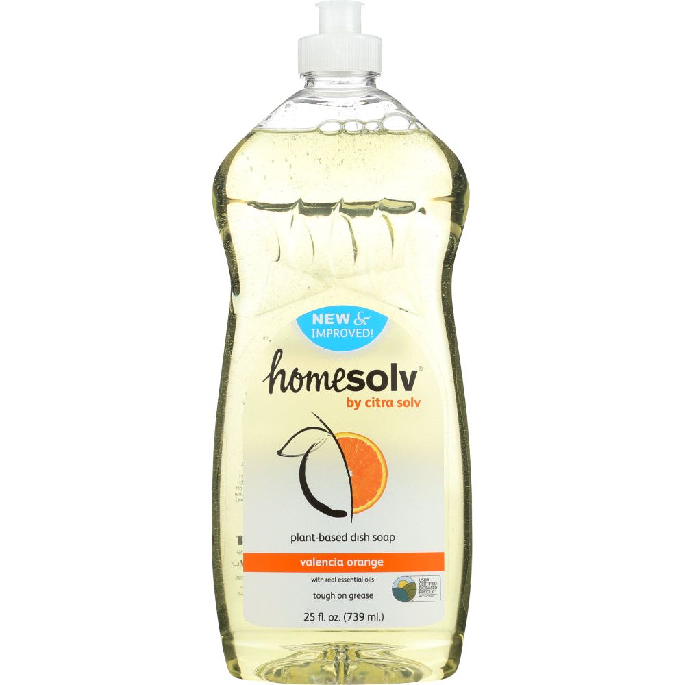 HOMESOLV: Natural Liquid Dish Soap Valencia Orange, 25 oz - #tag1# - #tag2#