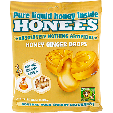 HONEES: Honey Ginger Drops, 3.5 oz - #tag1# - #tag2#