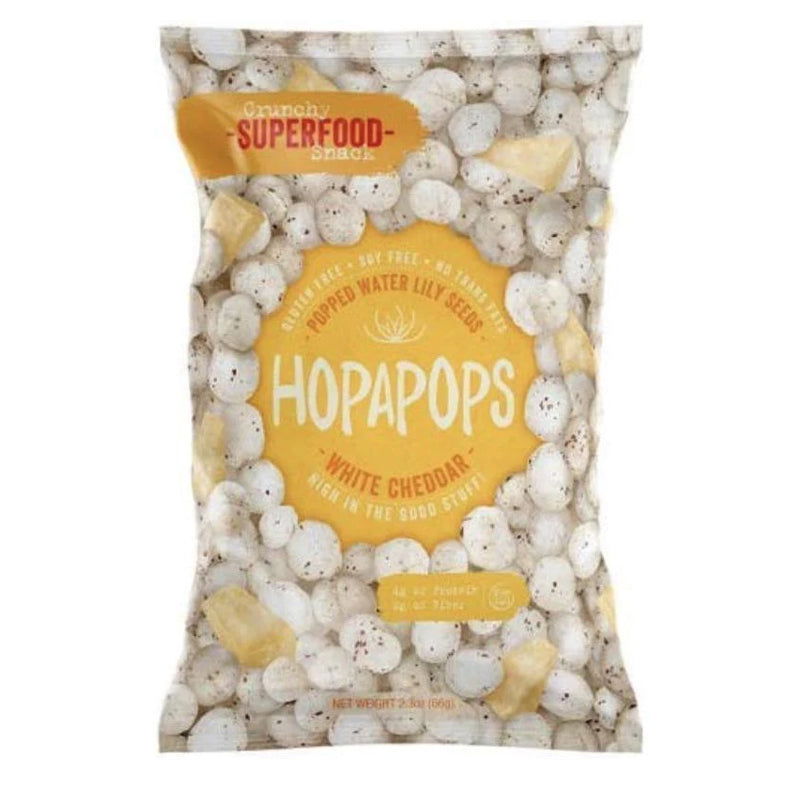 HOPAPOPS: White Cheddar Popped Water Lily Seeds, 2.3 oz - #tag1# - #tag2#