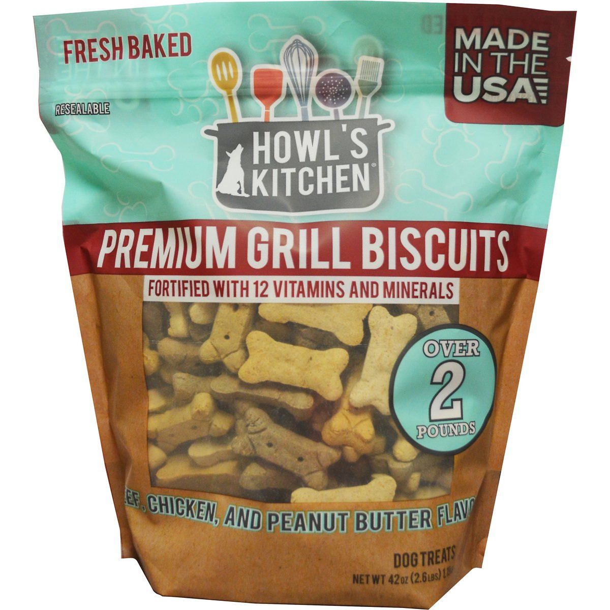 HOWLS KITCHEN: Premium Grill Dog Biscuits, 42 oz - #tag1# - #tag2#