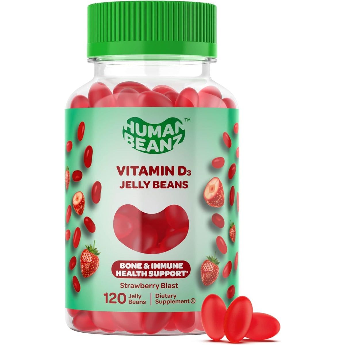 HUMAN BEANZ: Adult Vitamin D Beans, 120 ea - #tag1# - #tag2#