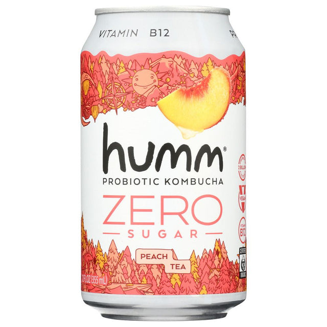 HUMM: Kombucha Oeach Tea Zro, 12 fo - #tag1# - #tag2#