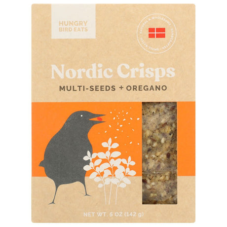 HUNGRY BIRD EATS: Multiseed Oregano Nordic Crisps, 5 oz - #tag1# - #tag2#