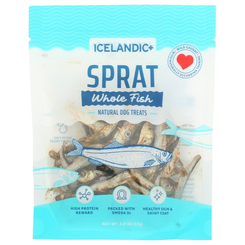 ICELANDIC PLUS: Sprat Whole Fish Dog Treats, 2 oz - #tag1# - #tag2#
