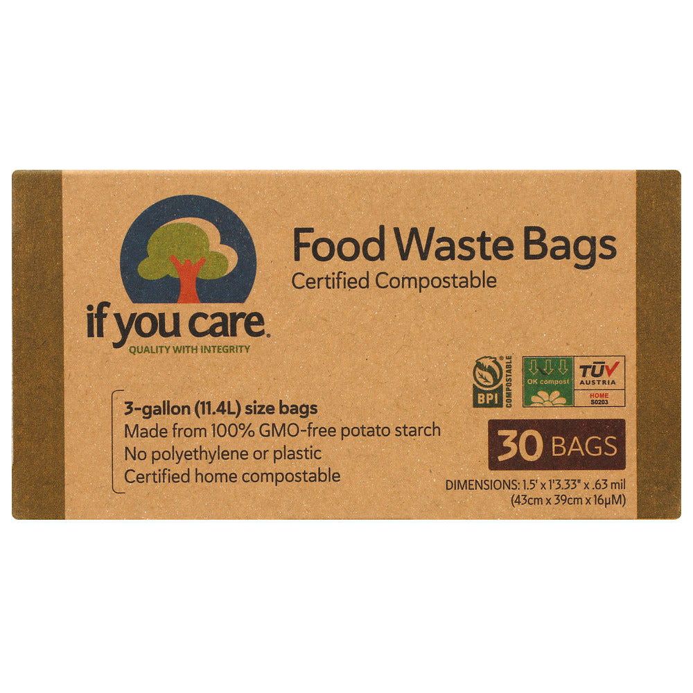 IF YOU CARE: 3 Gallon Compostable Food Waste Bags, 30 bg - Sunshine Co Op. - #tag1# - #tag2# - #tag3# - #tag4#