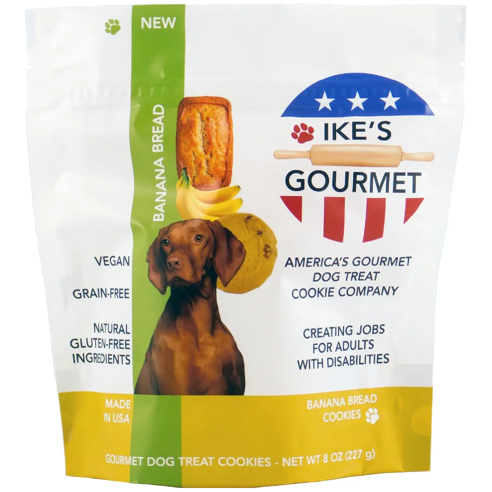 IKE'S GOURMET: Treat Dog Ckie Banana Br, 8 oz - #tag1# - #tag2#