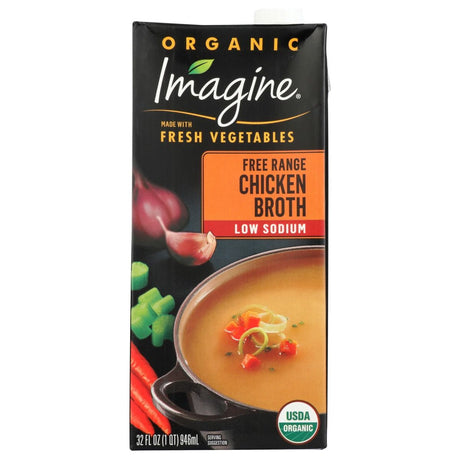 IMAGINE: Low Sodium Free Range Chicken Broth, 32 oz - #tag1# - #tag2#