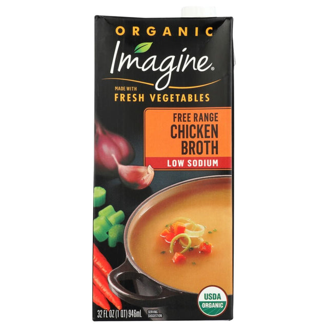 IMAGINE: Low Sodium Free Range Chicken Broth, 32 oz - #tag1# - #tag2#