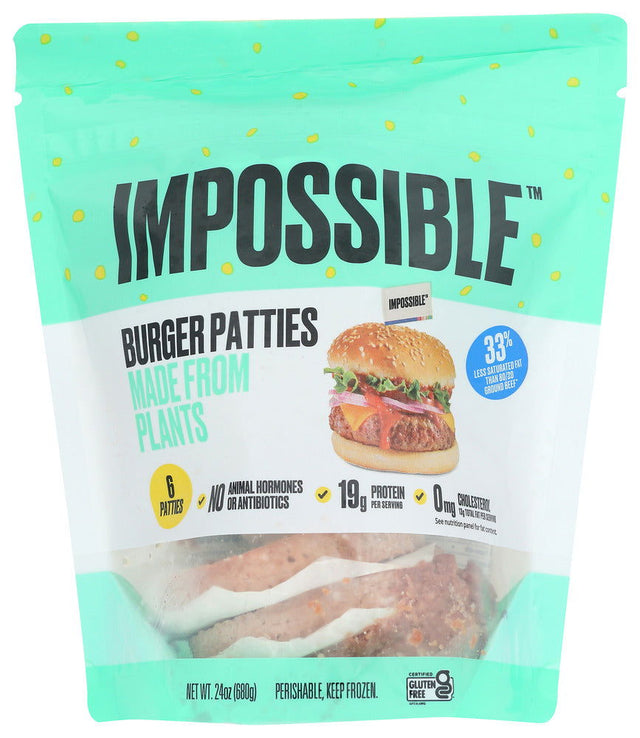 IMPOSSIBLE FOODS: Patties Impossible 6Ct, 1.5 lb - #tag1# - #tag2#