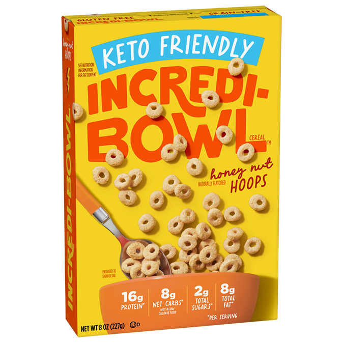 INCREDI-BOWL: Cereal Honey Nut Hoops, 8 oz - #tag1# - #tag2#