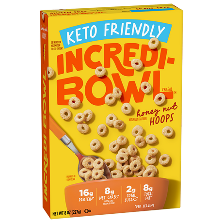 INCREDI-BOWL: Cereal Honey Nut Hoops, 8 oz - #tag1# - #tag2#