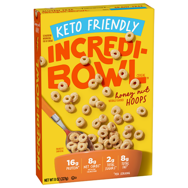 INCREDI-BOWL: Cereal Honey Nut Hoops, 8 oz - #tag1# - #tag2#