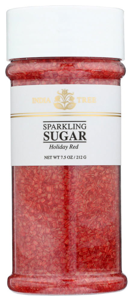 INDIA TREE: Holiday Red Sparkling Sugar, 7.5 oz - #tag1# - #tag2#