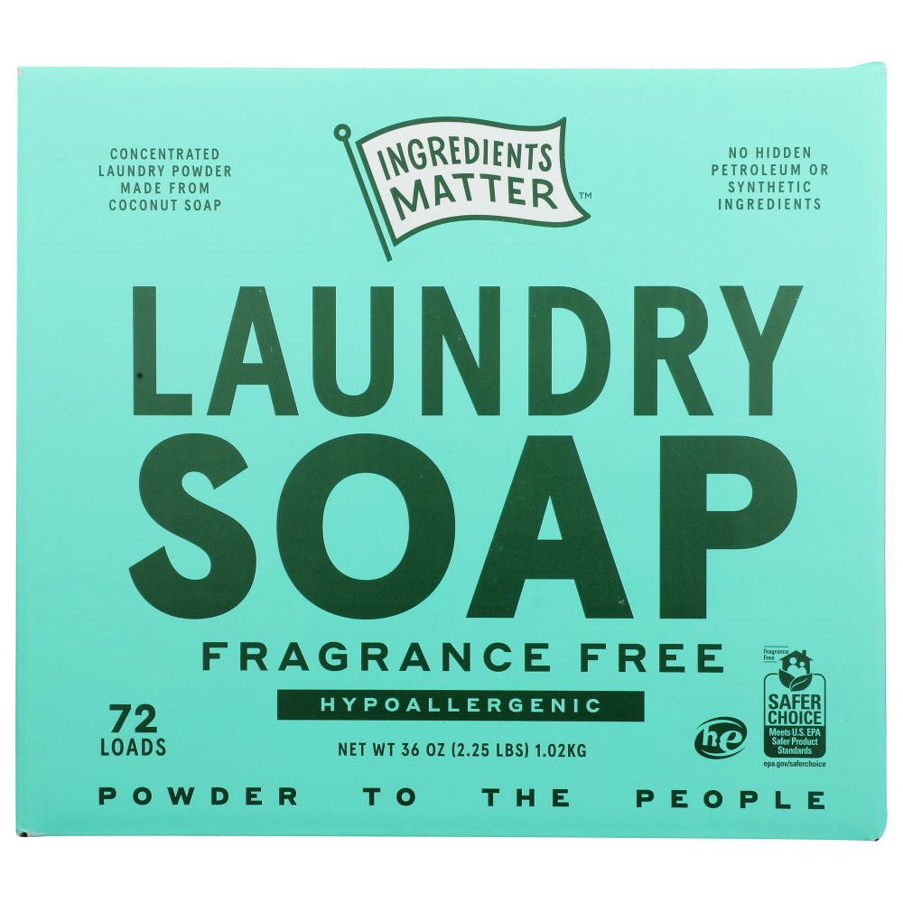 INGREDIENTS MATTER: Laundry Soap Powder Fragrance Free, 36 oz - #tag1# - #tag2#
