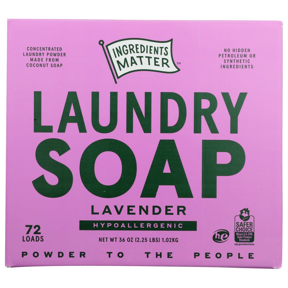 INGREDIENTS MATTER: Laundry Soap Powder Lavender Scent, 36 oz - #tag1# - #tag2#