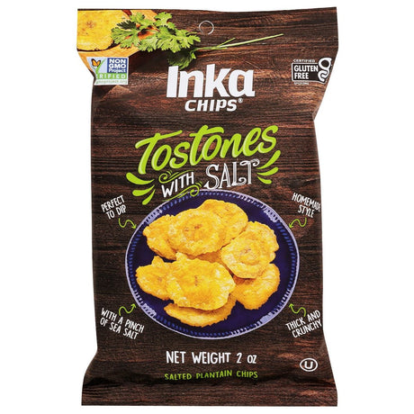 INKA: Tostones With Salt Plantain Chips, 2 oz - #tag1# - #tag2#