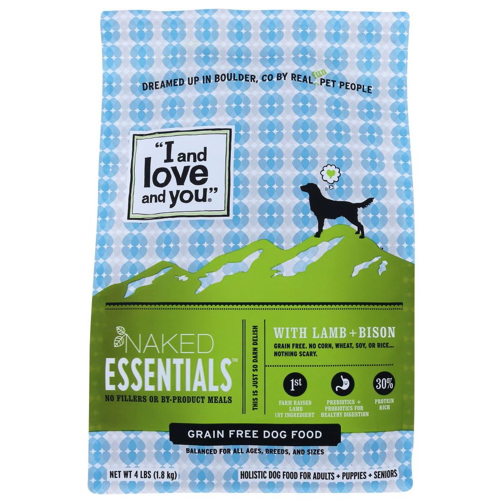I&LOVE&YOU: Naked Essentials Kibble Lamb & Bison Dog Food, 4 lb - Sunshine Co Op. - #tag1# - #tag2# - #tag3# - #tag4#
