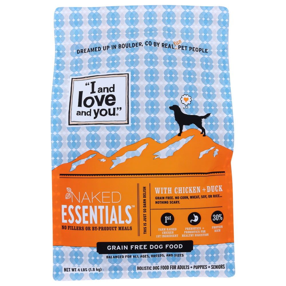 I&LOVE&YOU: Naked Essentials kibble Chicken & Duck Dog Food, 4 lb - Sunshine Co Op. - #tag1# - #tag2# - #tag3# - #tag4#