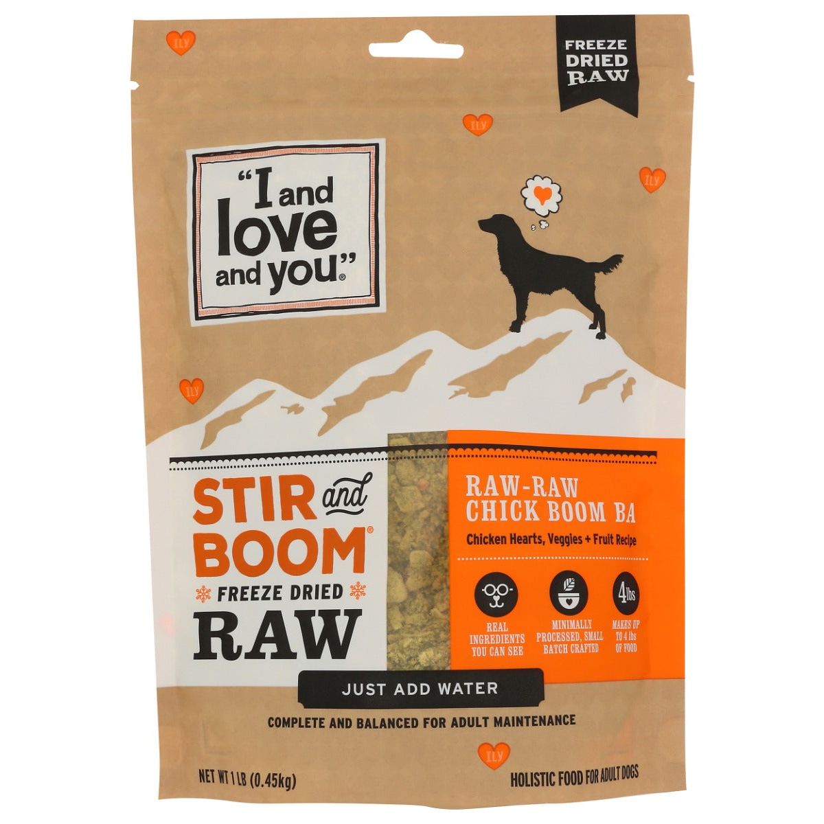 I&LOVE&YOU: Stir and Boom Raw Raw Chick Boom Ba Dog Food, 1 lb - #tag1# - #tag2#