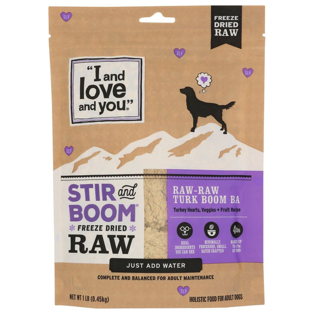 I&LOVE&YOU: Stir and Boom Raw Raw Turk Boom Ba Dog Food, 1 lb - #tag1# - #tag2#