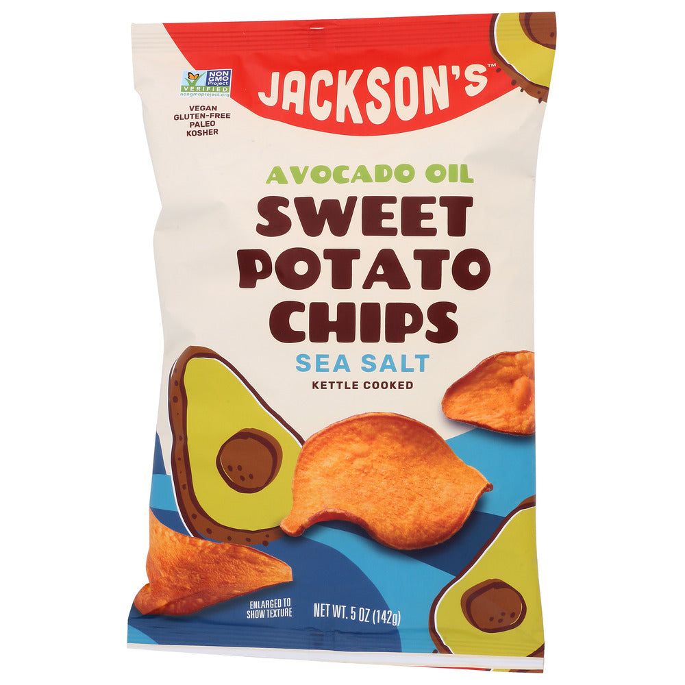 JACKSONS CHIPS: Sea Salt Sweet Potato Chips with Avocado Oil, 5 oz - #tag1# - #tag2#