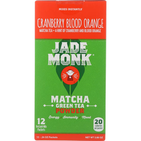 JADE MONK: Cranberry Blood Orange Matcha Tea, 2.88 oz - #tag1# - #tag2#