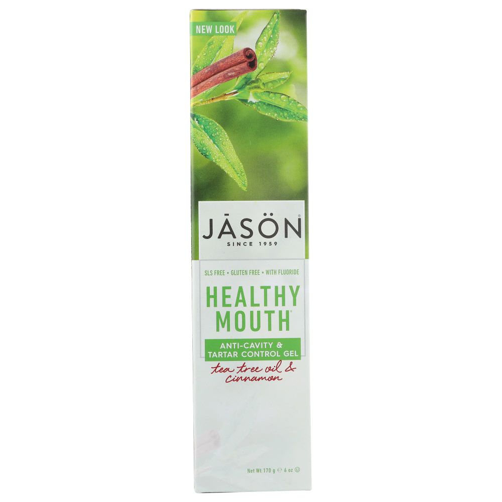 JASON: Healthy Mouth Anti-Cavity & Tartar Control CoQ10  Gel Tea Tree Oil & Cinnamon, 6 oz - #tag1# - #tag2#