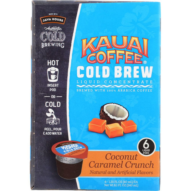 JAVA HOUSE: Coconut Caramel Crunch Kauai Cold Brew Pods, 6 pc - #tag1# - #tag2#