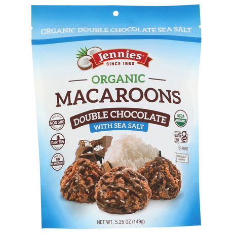 JENNIES: Organic Certified Gluten Free Double Chocolate Sea Salt Macaroons, 5.25 oz - Sunshine Co Op. - #tag1# - #tag2# - #tag3# - #tag4#