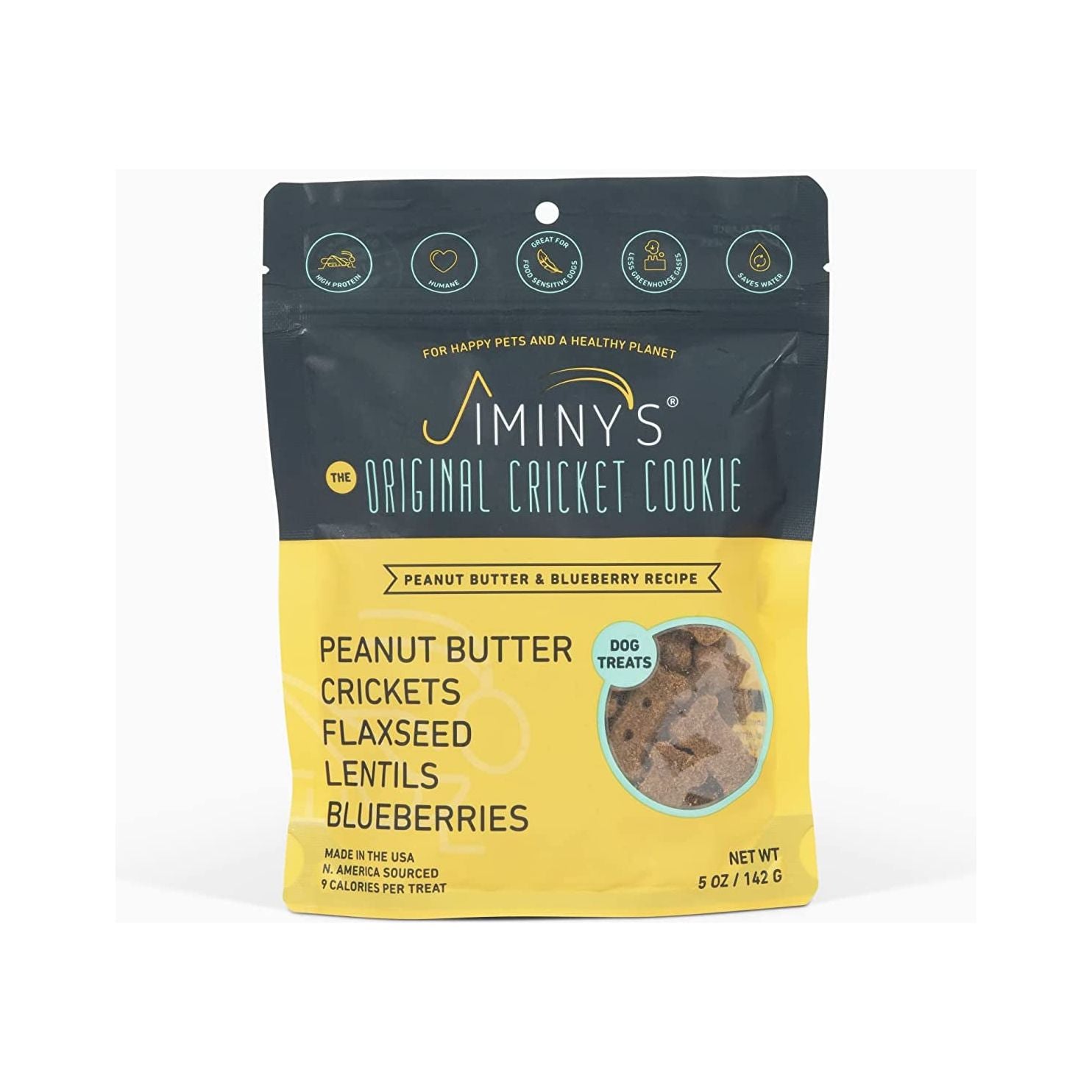 JIMINYS: Peanut Butter & Blueberry Recipe Cricket Cookie Dog Treats, 5 oz - #tag1# - #tag2#