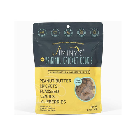 JIMINYS: Peanut Butter & Blueberry Recipe Cricket Cookie Dog Treats, 5 oz - #tag1# - #tag2#