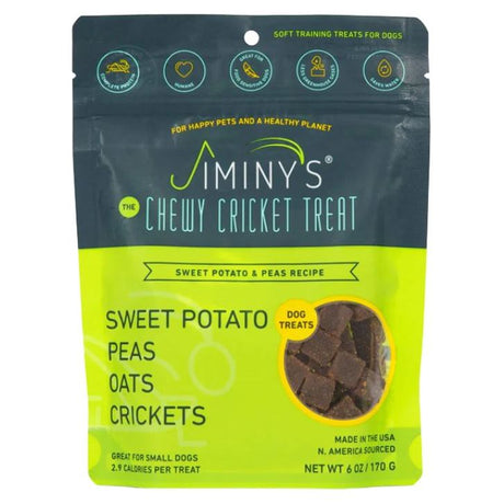 JIMINYS: Sweet Potato Peas Chewy Cricket Dog Treat, 6 oz - #tag1# - #tag2#