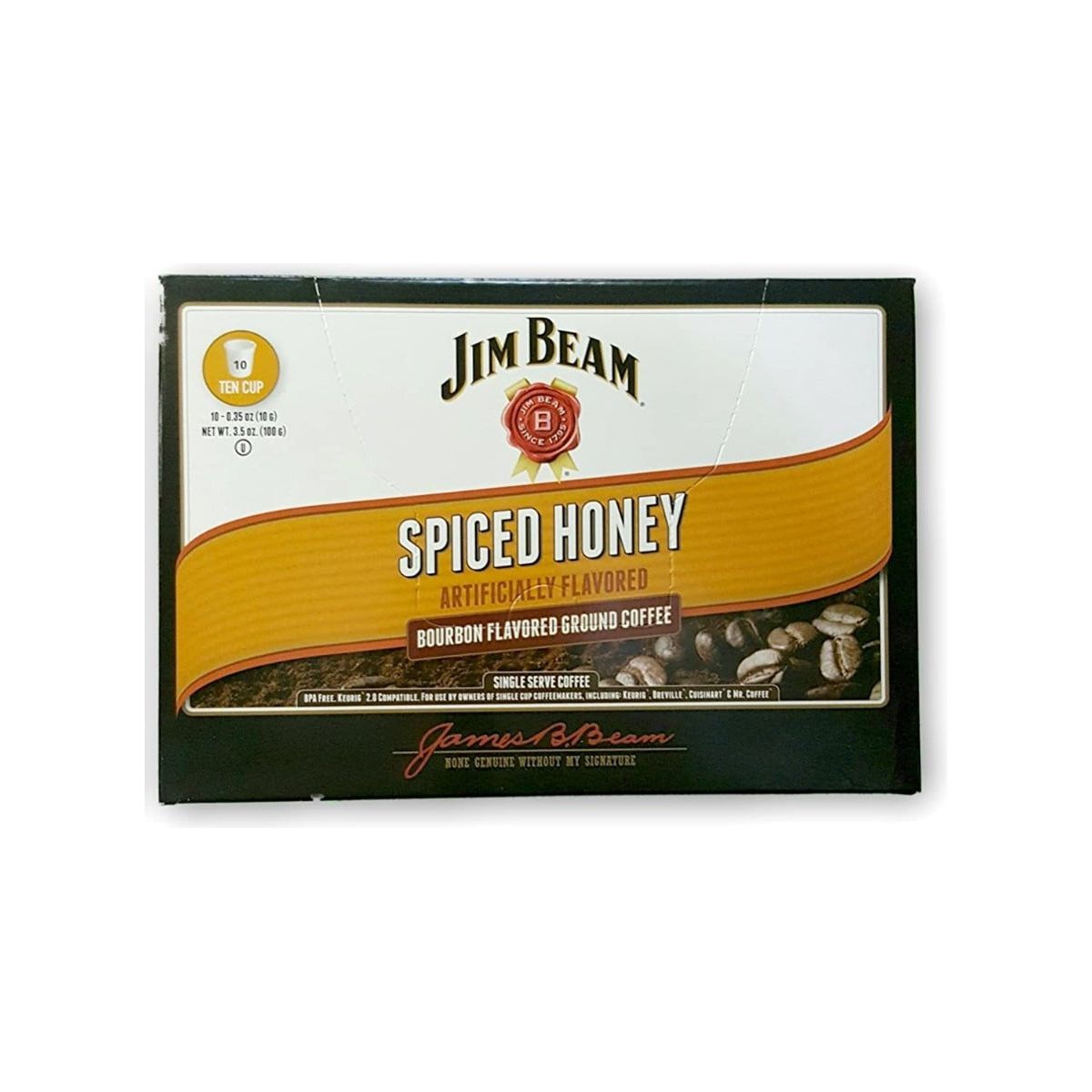 JIM BEAM COFFEE: Coffee Spcd Hony Sngl Srv, 10 pc - #tag1# - #tag2#