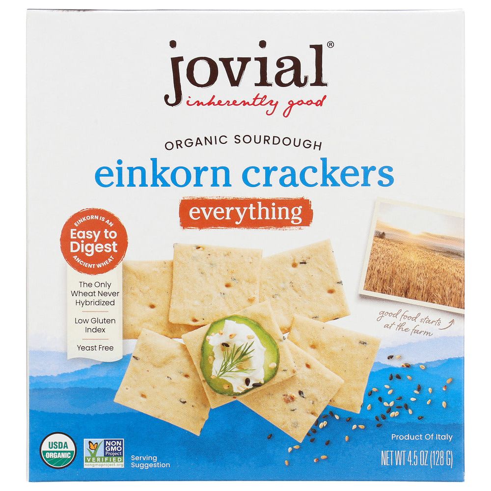JOVIAL: Crackers Everything Einkorn, 4.5 OZ - #tag1# - #tag2#