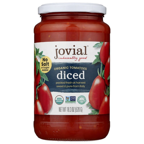 JOVIAL: Organic Diced Tomatoes, 18.3 oz - #tag1# - #tag2#