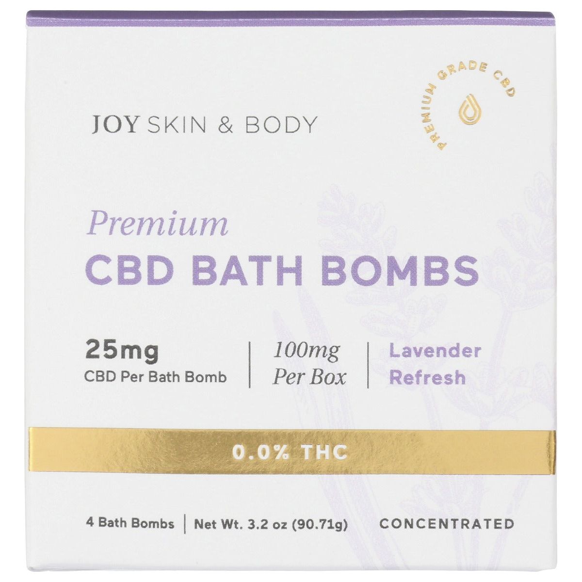 JOY ORGANICS: Lavender CBD Bath Bombs, 3.2 oz - #tag1# - #tag2#