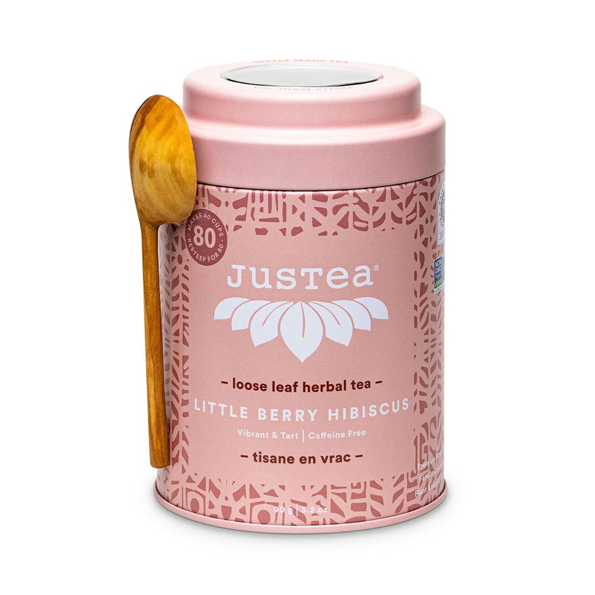JUSTEA: Berry Hibiscus Loose Tea, 3.2 oz - #tag1# - #tag2#