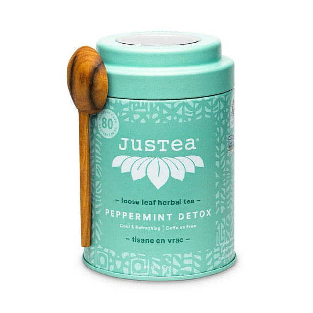 JUSTEA: Peppermint Detox Loose Tea, 1.6 oz - #tag1# - #tag2#
