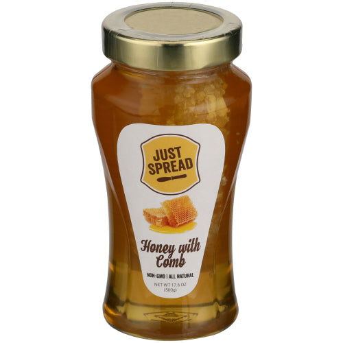 JUST SPREAD: Honey Wildflower With Comb, 17.6 oz - #tag1# - #tag2#