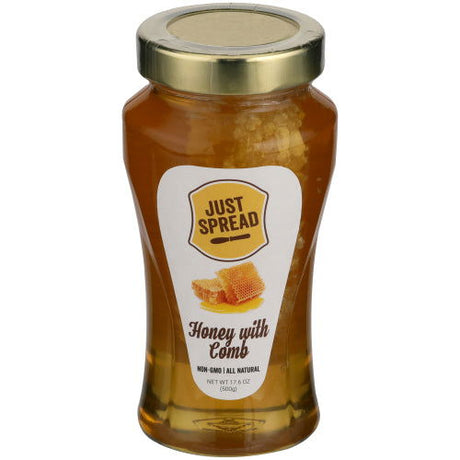 JUST SPREAD: Honey Wildflower With Comb, 17.6 oz - #tag1# - #tag2#