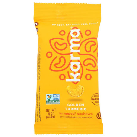 KARMA: Golden Turmeric Wrapped Cashews, 1.5 oz - #tag1# - #tag2#