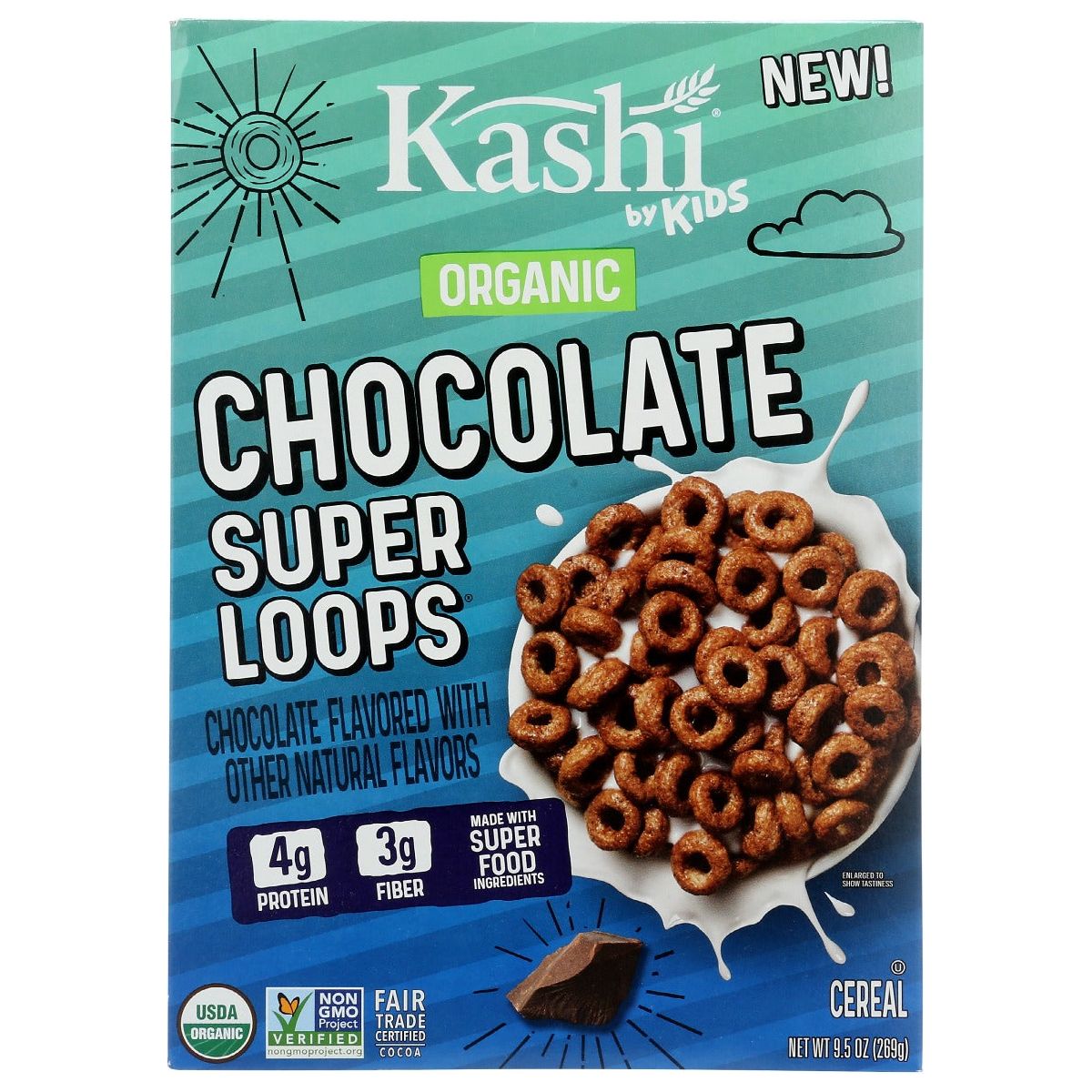 KASHI: Organic Chocolate Super Loops Kids Cereal, 9.5 oz - #tag1# - #tag2#
