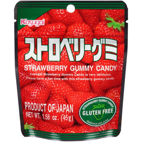 KASUGAI: Strawberry Gummy Candy, 1.58 oz - #tag1# - #tag2#